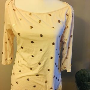 OLD NAVY Soft Pink w Rose Gold Embellishments L